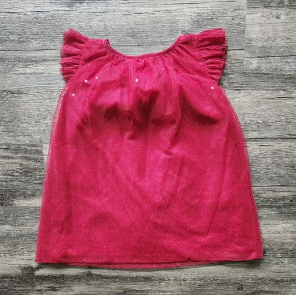 Cat & Jack Tulle Sequin Holiday Pleated Dress - Picture 5 of 5